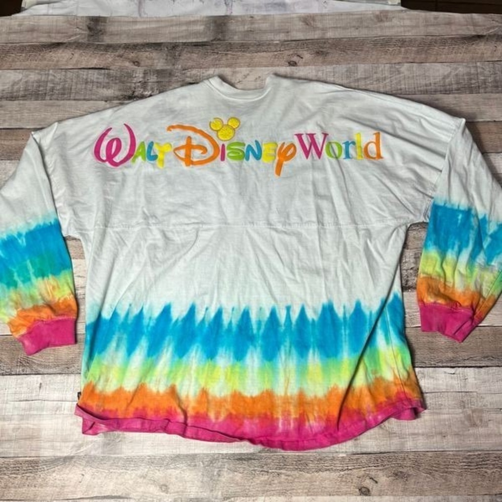 Disney Spirit Jersey Adult 2XL Rainbow Tie Dye Walt Disney World Mickey Head - Picture 2 of 7